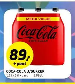 Bunnpris COCA-COLA U/SUKKER tilbud