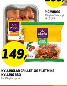 Bunnpris KYLLINGLÅR GRILLET OG FILETMIKS KYLLING BBQ tilbud