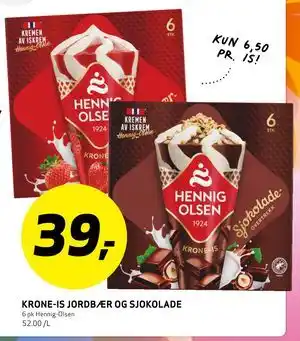 KRONE-IS JORDBÆR OG SJOKOLADE