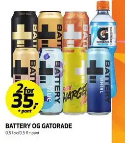Bunnpris BATTERY OG GATORADE tilbud
