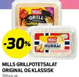 Bunnpris MILLS GRILL POTETSALAT ORIGINAL OG KLASSISK tilbud