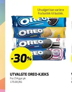 Bunnpris UTVALGTE OREO-KJEKS tilbud
