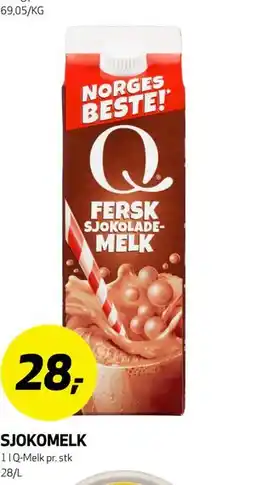 Bunnpris SJOKOMELK tilbud