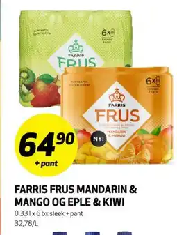 Bunnpris FARRIS FRUS MANDARIN & MANGO OG EPLE & KIWI tilbud