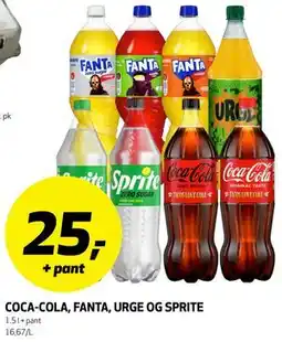 Bunnpris COCA-COLA, FANTA, URGE OG SPRITE tilbud