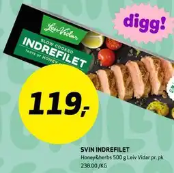 Bunnpris SVIN INDREFILET tilbud