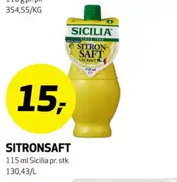 Bunnpris SITRONSAFT tilbud