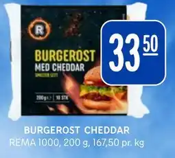 Rema 1000 BURGEROST CHEDDAR tilbud