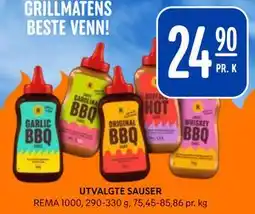 Rema 1000 UTVALGTE SAUSER tilbud