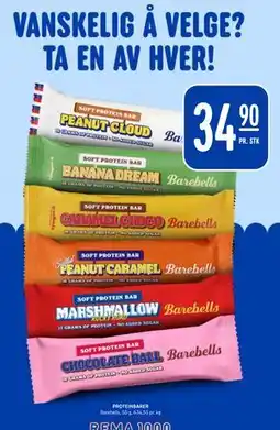 Rema 1000 PROTEINBARER tilbud
