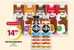 Coop Extra Tine iste/ Litago melk tilbud