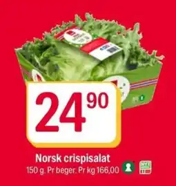 Coop Extra Norsk crispisalat tilbud