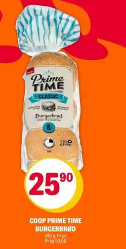 Coop Extra Coop prime time burgerbrød tilbud