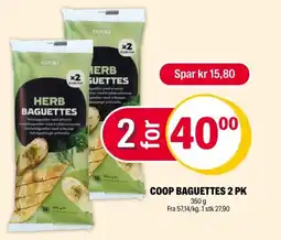 Coop Extra Coop baguettes 2 pk tilbud