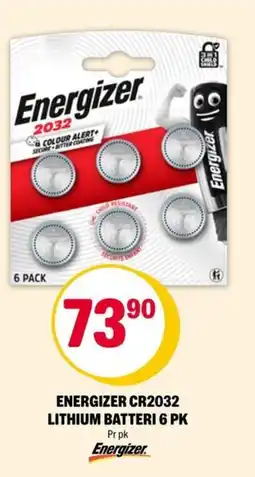 Coop Extra Energizer CR2032 Lithium batteri 6 pk tilbud