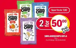 Coop Extra Sørlandschips rifla tilbud