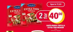 Coop Extra Santa Maria tortilla extra thin medium tilbud