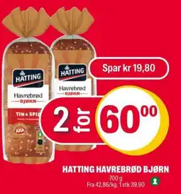 Coop Extra Hatting havrebrød bjørn tilbud