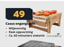 Megaflis Casus engangsgrill tilbud