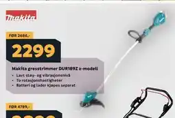 Megaflis Makita gresstrimmer DUR189Z z-modell tilbud