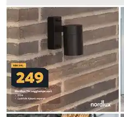 Megaflis Nordlux Tin vegglampe sort tilbud