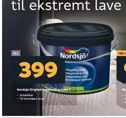 Megaflis Nordsjø Original veggmaling matt 7 tilbud