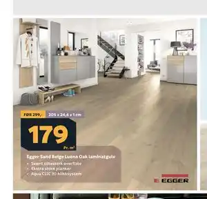 Megaflis Egger Sand Beige Luena Oak laminatgulv tilbud
