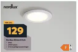 Megaflis Nordlux Elkton 8 hvit tilbud