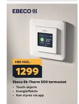 Megaflis Ebeco Eb-Therm 500 termostat tilbud