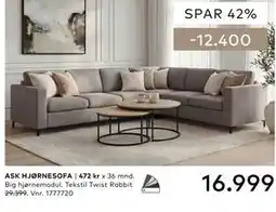 Skeidar ASK HJØRNESOFA tilbud