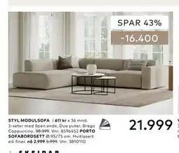 Skeidar STYL MODULSOFA tilbud
