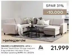 Skeidar SQUARE U-HJØRNESOFA tilbud