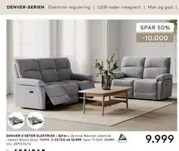 Skeidar DENVER 2-SETER ELEKTRISK tilbud