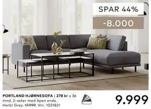 Skeidar PORTLAND HJØRNESOFA tilbud