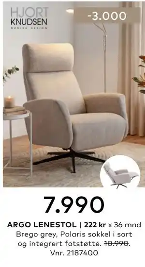 Skeidar ARGO LENESTOL tilbud