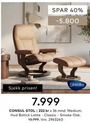 Skeidar CONSUL STOL tilbud