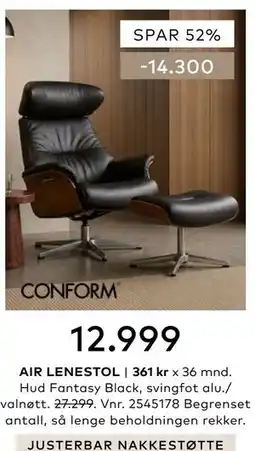 Skeidar AIR LENESTOL tilbud