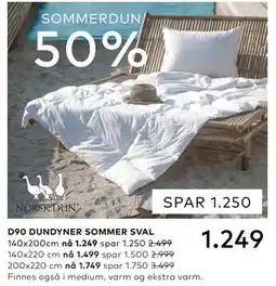 Skeidar D90 DUNDYNER SOMMER SVAL tilbud