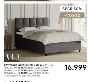 Skeidar XOV VENUS KONTINENTAL tilbud
