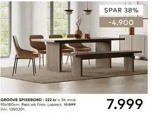 Skeidar GROOVE SPISEBORD tilbud