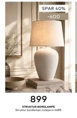 Skeidar STRUKTUR BORDLAMPE tilbud