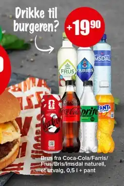 Spar Brus fra Coca-Cola/Farris/Frus/Bris/Imsdal naturell tilbud
