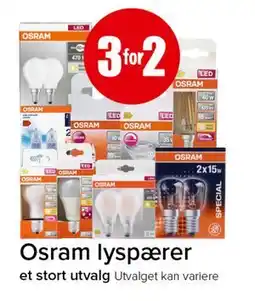 Spar Osram lyspærer tilbud