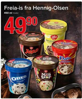 Spar Freia-is fra Hennig-Olsen tilbud