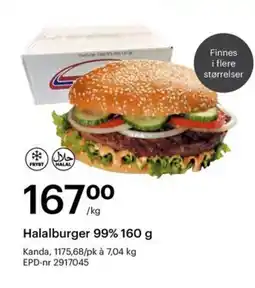 Storcash Halalburger 99% 160 g tilbud