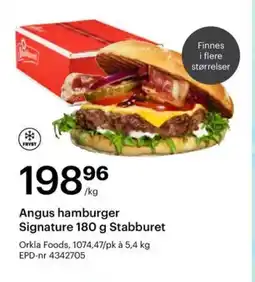 Storcash Angus hamburger Signature 180 g Stabburet tilbud
