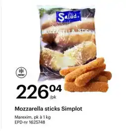 Storcash Mozzarella sticks Simplot tilbud