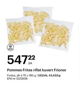 Storcash Pommes Frites riflet kuvert Frionor tilbud