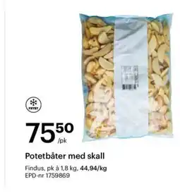 Storcash Potetbåter med skall tilbud