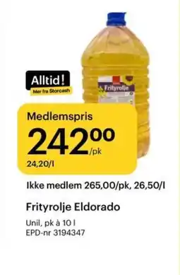Storcash Frityrolje Eldorado tilbud